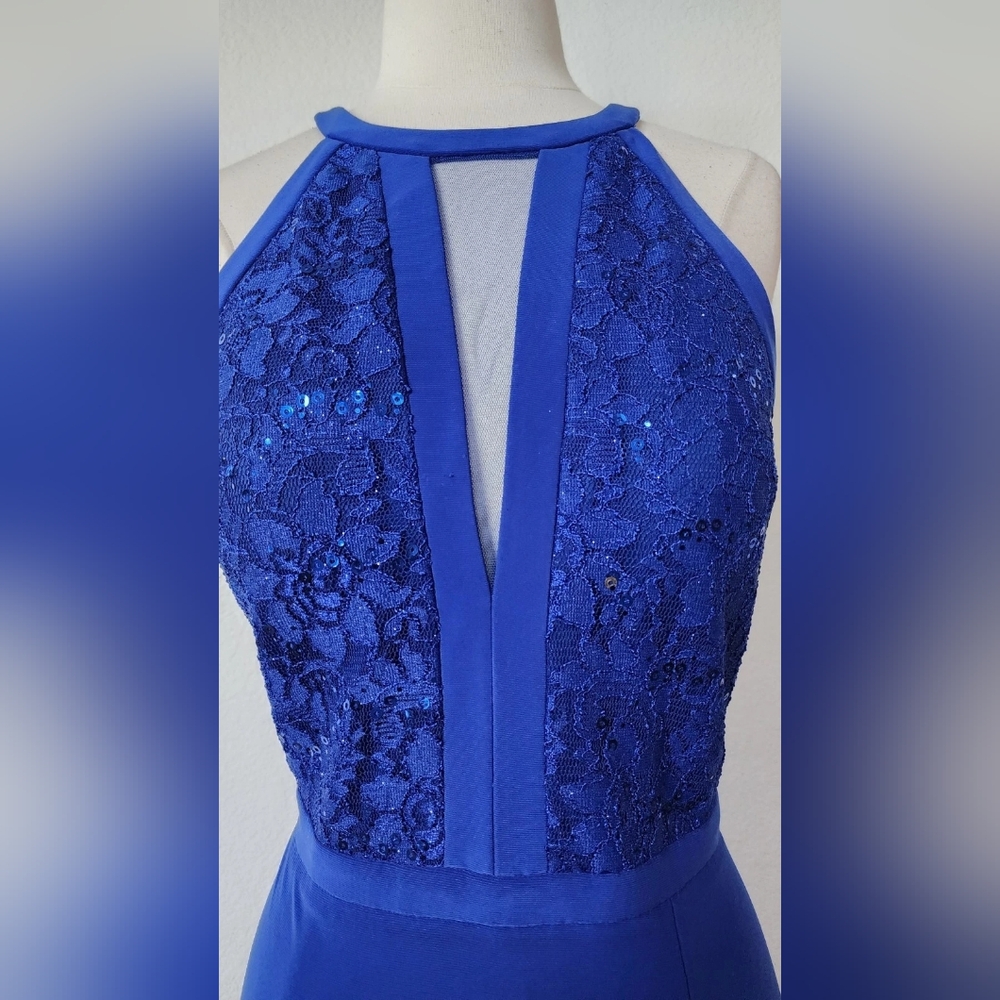 Royal Blue Halter Evening Dress - Unbranded - Picture 5 of 5